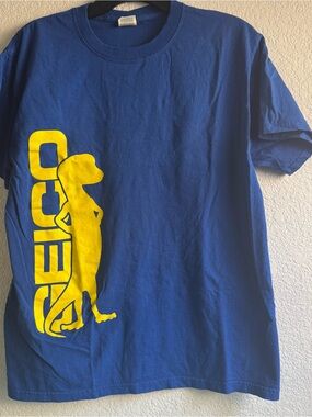 Geico Gecko Blue Crewneck T‑Shirt Size L (Large)